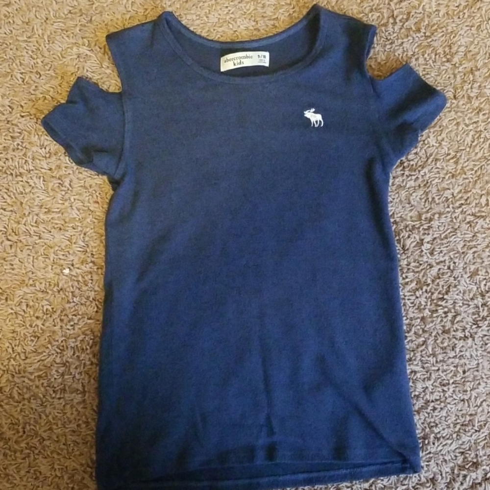 Fitted navy AF kids top